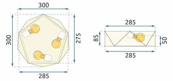 LAMPĂ Diamond APP875-C Gold 30 cm