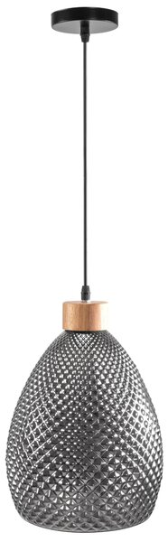 Lampă de tavan din sticlă Chihlimbar Retro Black APP897-1CP