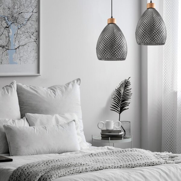 Lampă de tavan din sticlă Chihlimbar Retro Black APP897-1CP