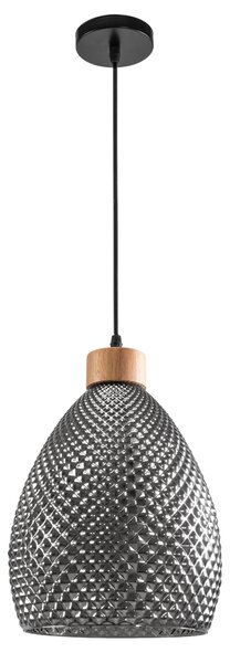 Lampă de tavan din sticlă Chihlimbar Retro Black APP897-1CP
