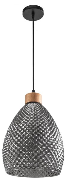 Lampă de tavan din sticlă Chihlimbar Retro Black APP897-1CP