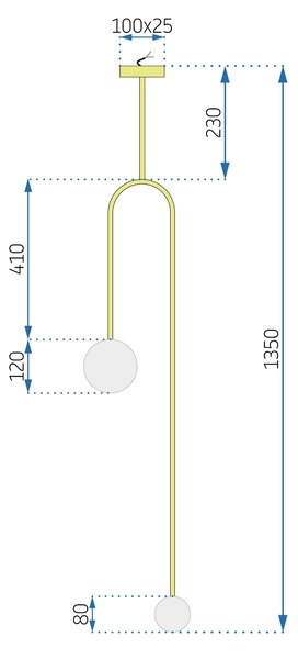Lampa Gold APP964-2CP
