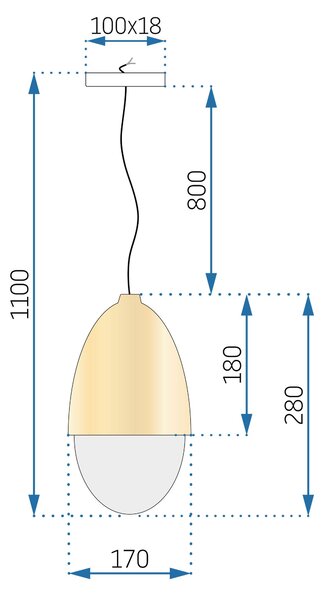 Lampa Metal Wood APP952-1CP