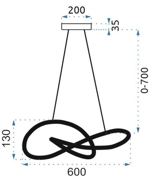 Lampa LED APP815-CP Node Gold