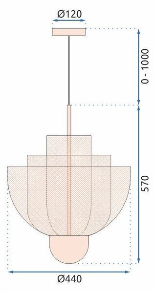 Lampa Rose Gold APP888-CP