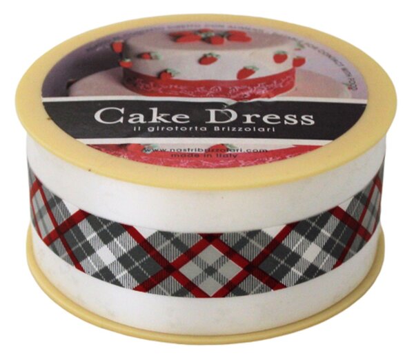 Bandă decorativă Cake Dress, pentru torturi și prăjituri, 4.5cm x 20m, Christmas Argintiu