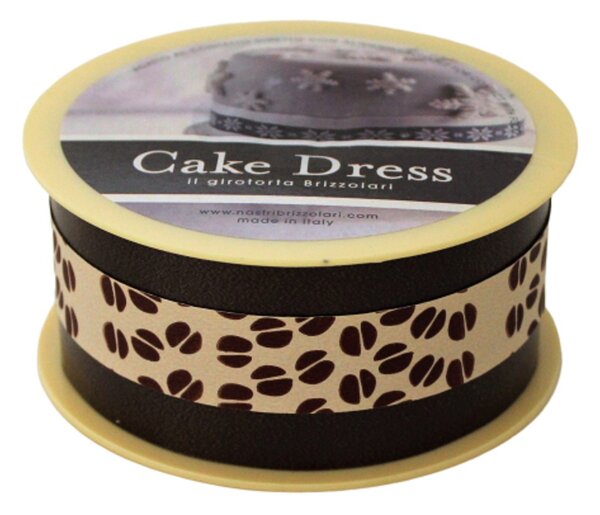 Bandă decorativă Cake Dress, pentru torturi și prăjituri, 4.5cm x 20m, Candy Maron Cafea