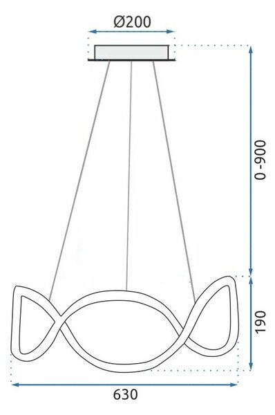 Lampa LED APP800-CP Twist Gold