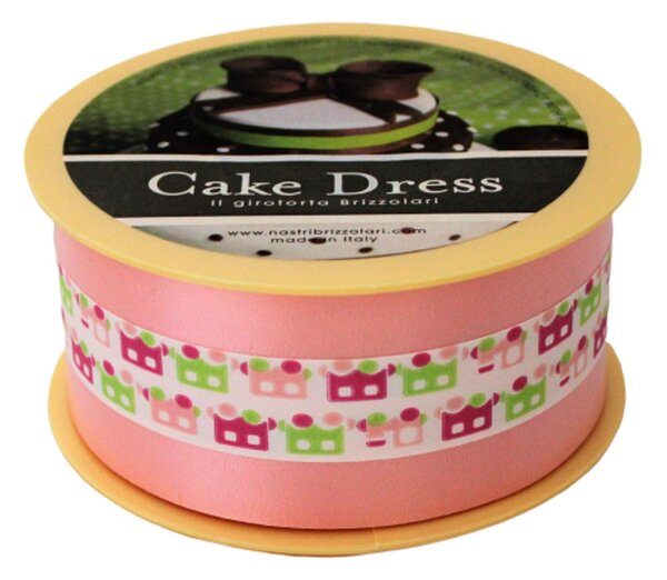 Bandă Decorativă Cake Dress, 45mm, Trenuleț Roz, 20 m