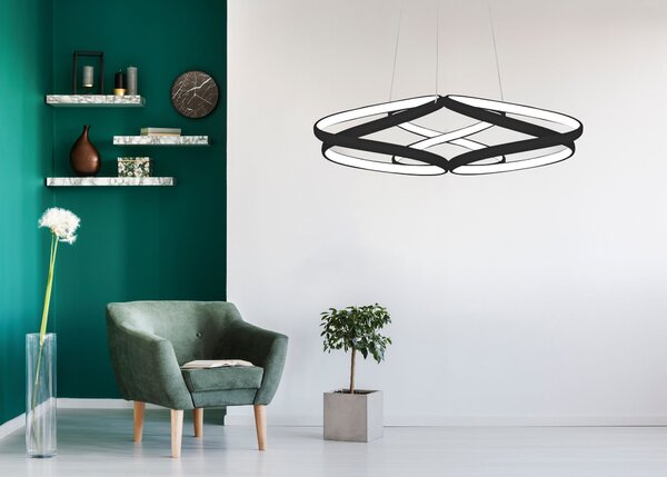 Lampa LED APP793-CP BLACK FLAT