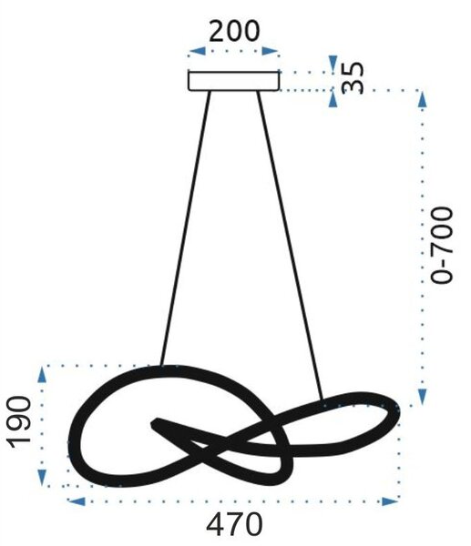 Lampa LED APP818-CP GOLD