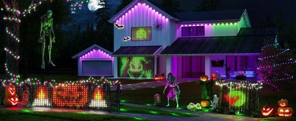 Govee - LED RGBIC Plasă luminoasă pentru exterior 143x85cm Wi-Fi Matter IP65