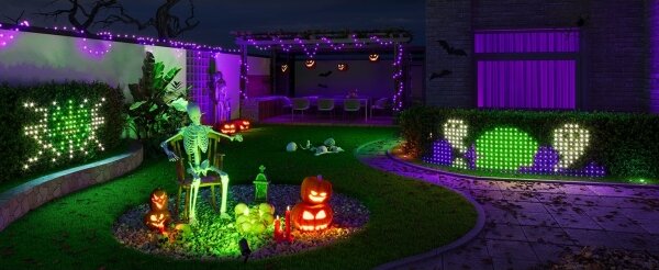 Govee - LED RGBIC Plasă luminoasă pentru exterior 143x85cm Wi-Fi Matter IP65