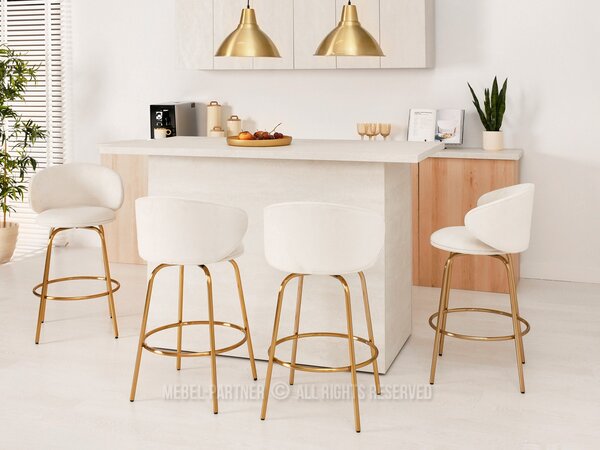 Scaun Jared (crem + auriu). Promo -14%. 1110710