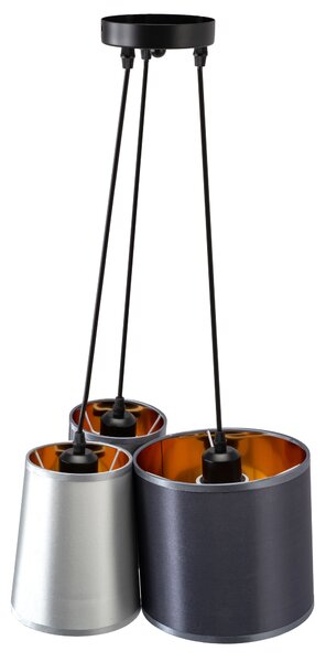 Toolight Toollight - Lampă suspendată industrială 3xE27 60W APP971-3cp, Alb-gri-negru, OSW-03212