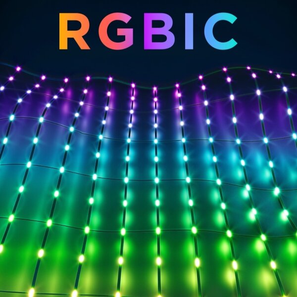 Govee - LED RGBIC Plasă luminoasă pentru exterior 143x85cm Wi-Fi Matter IP65