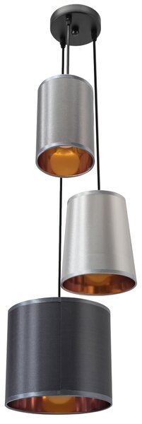 Toolight Toollight - Lampă suspendată industrială 3xE27 60W APP971-3cp, Alb-gri-negru, OSW-03212