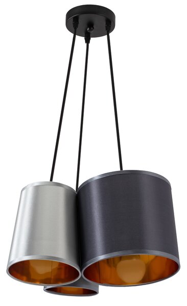 Toolight Toollight - Lampă suspendată industrială 3xE27 60W APP971-3cp, Alb-gri-negru, OSW-03212