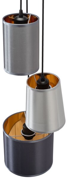 Toolight Toollight - Lampă suspendată industrială 3xE27 60W APP971-3cp, Alb-gri-negru, OSW-03212
