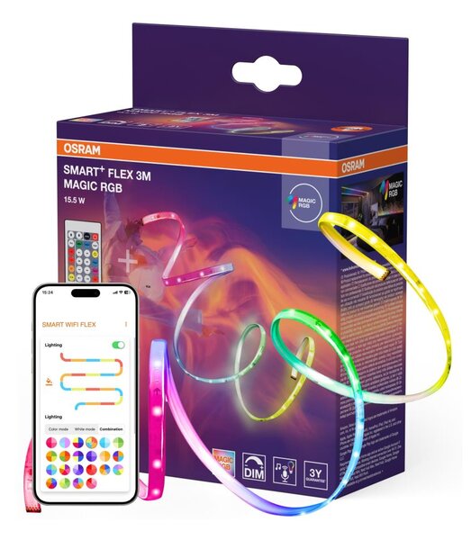 Osram - bandă LED RGB dimerizabilă SMART+ MAGIC FLEX 3m LED/15,5W/230V Wi-Fi