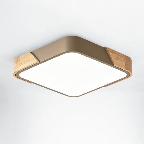 BRILAGI - Lampă de tavan LED PILANA SQUARE LED/24W/230V stejar/bej 32x32 cm