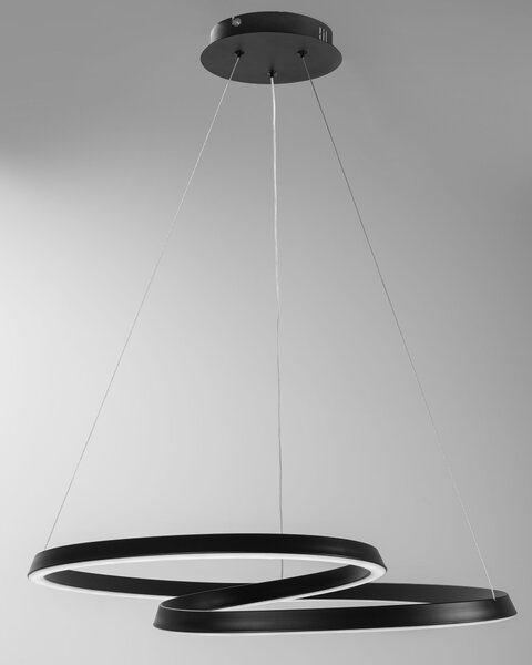 Lampă suspendată de tavan LED modern + telecomandă APP796-cp Negru