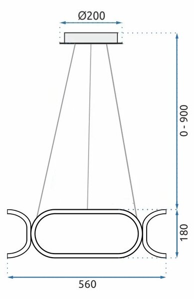 LAMPĂ DE CRISTAL LED APP791-CP TRIO GOLD