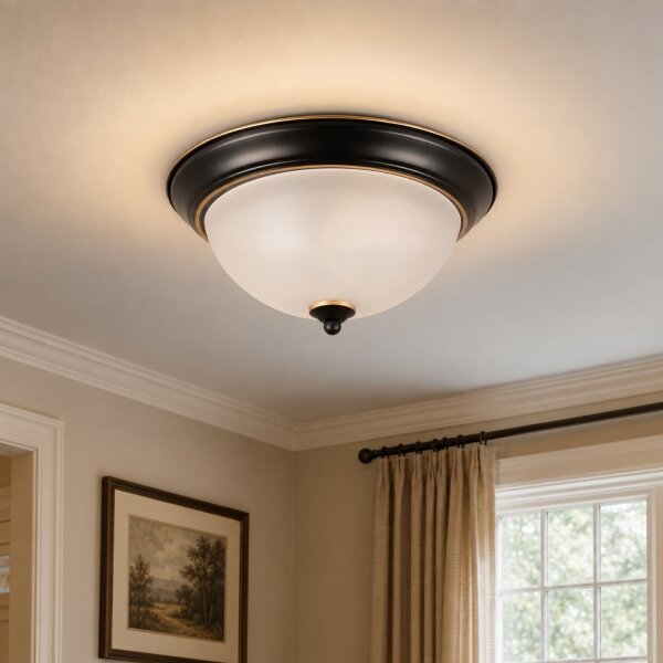 BRILAGI - Plafonieră FRESCO 2xE27/40W/230V diam. 28 cm negru/auriu