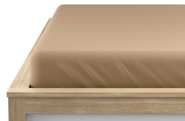 Cearsaf Jersey EXCLUSIVE cu elastic bej 200 x 220 cm