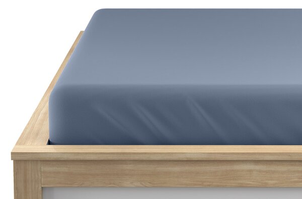 Cearsaf Jersey cu elastic 90x200 cm albastru inchis