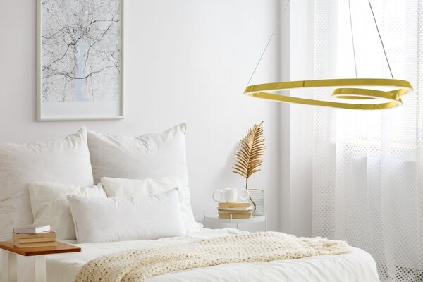 Lampa LED APP7797-cp Gold + Remote Control