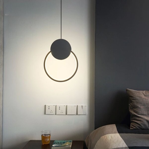 Lampă suspendată de tavan LED APP852-CP BLACK