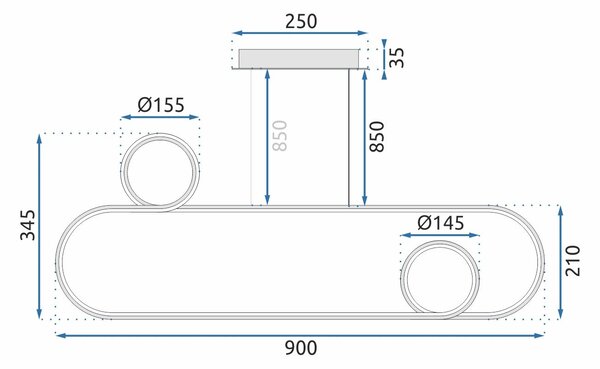 Lampa LED APP808-CP BLACK