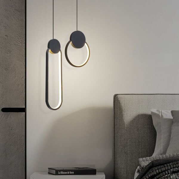 Lampă suspendată de tavan LED APP851-CP BLACK
