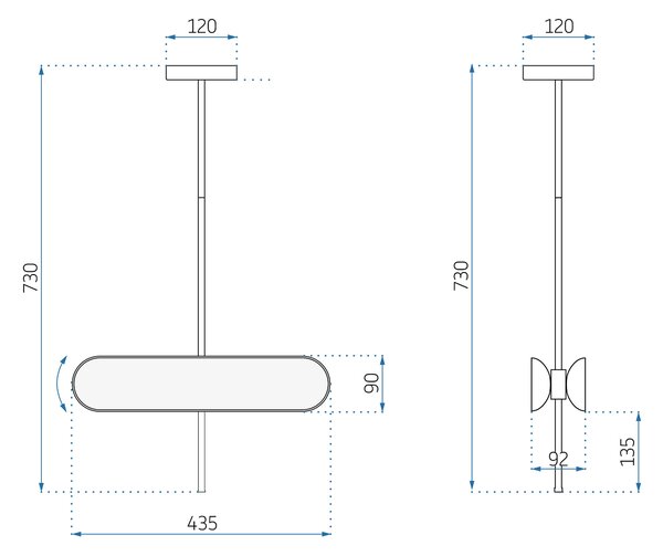 Lampa LED APP832-CP GOLD