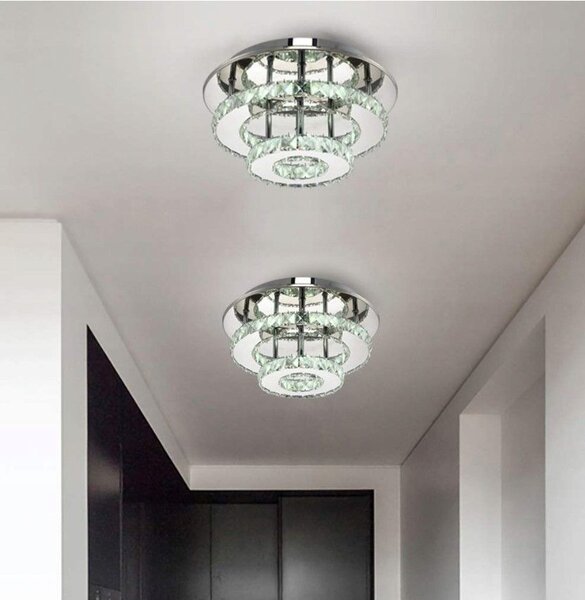 Lampă de tavan din cristal Plafond LED 20W rotund APP412-C