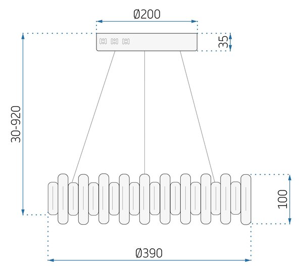 Kryształowa Lampa Sufitowa LED APP1041-CP + pilot