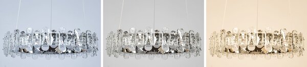 Kryształowa Lampa Sufitowa LED APP1041-CP + pilot