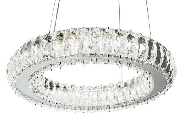 Kryształowa Lampa Sufitowa LED APP1040-CP + pilot