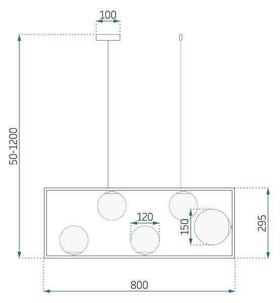 Lampă de tavan APP1020-5CP