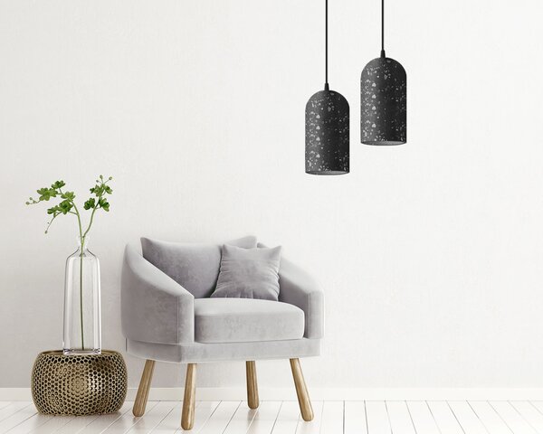 Lampă de tavan suspendată din beton APP997-1CP B BLACK