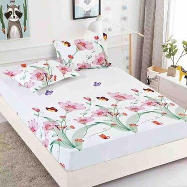 Husa protectie pat cu elastic, bumbac finet, 180 x 200 cm, 3 piese, HPP10