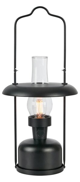 Markslöjd 108893-LED Lampă reîncărcabilă FANOS cu intensitate reglabilă, LED 2,5 W, 3,7 V, baterie 4000 mAh, IP44, negru