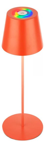 Briloner 7510012-LED RGB dimabilă lampă de masă CALIDA 2,5W/5V IP44 1200mAh portocalie