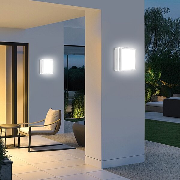Brilagi - Corp de iluminat exterior BENE LED, 18W/230V, 22x22 cm, alb, IP54