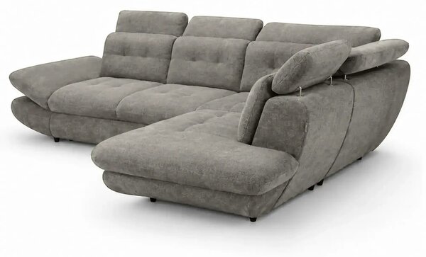 Coltar living SIENA MIC, sezlong dreapta, stofa gri - Frisco G706, 295