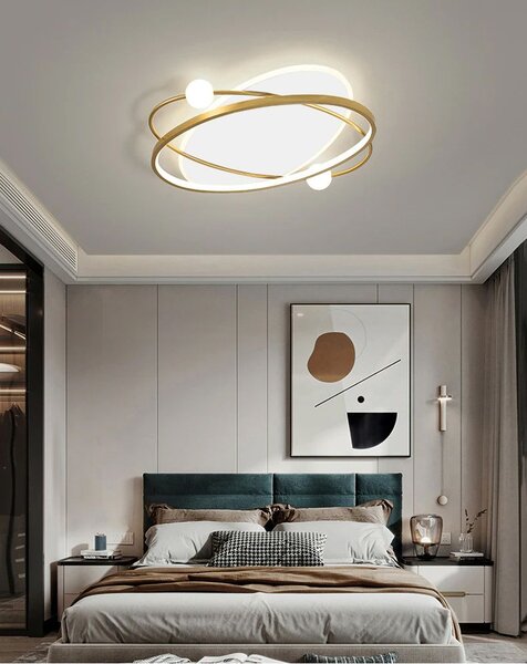 Toolight Toollight, plafoniera LED + telecomandă APP1059-C, alb-auriu, OSW-08885