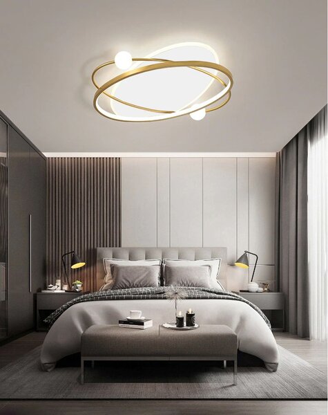 Toolight Toollight, plafoniera LED + telecomandă APP1059-C, alb-auriu, OSW-08885