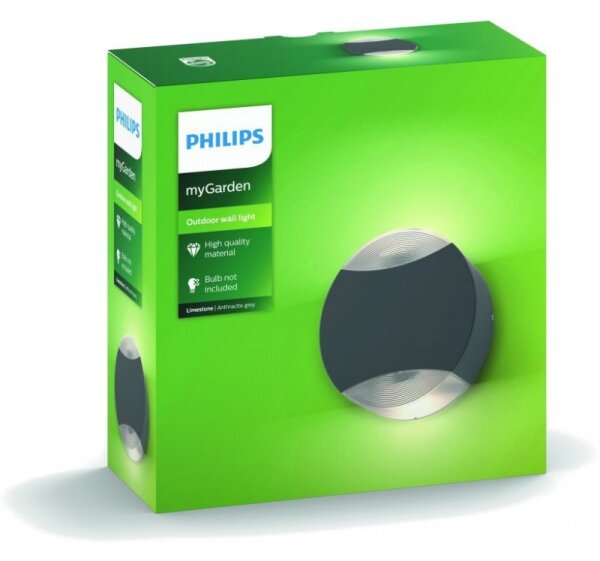Philips 17338/93/PN - Aplica perete exterior MYGARDEN LIMESTONE 2xGU10/5W