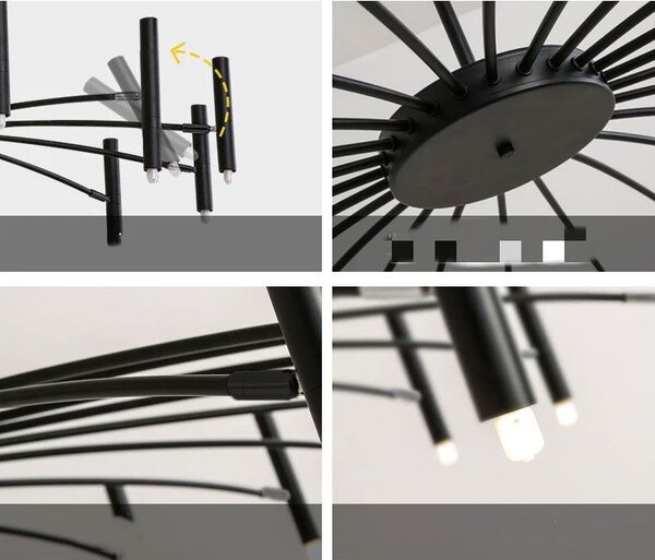 Lampa APP1196-15CP Black